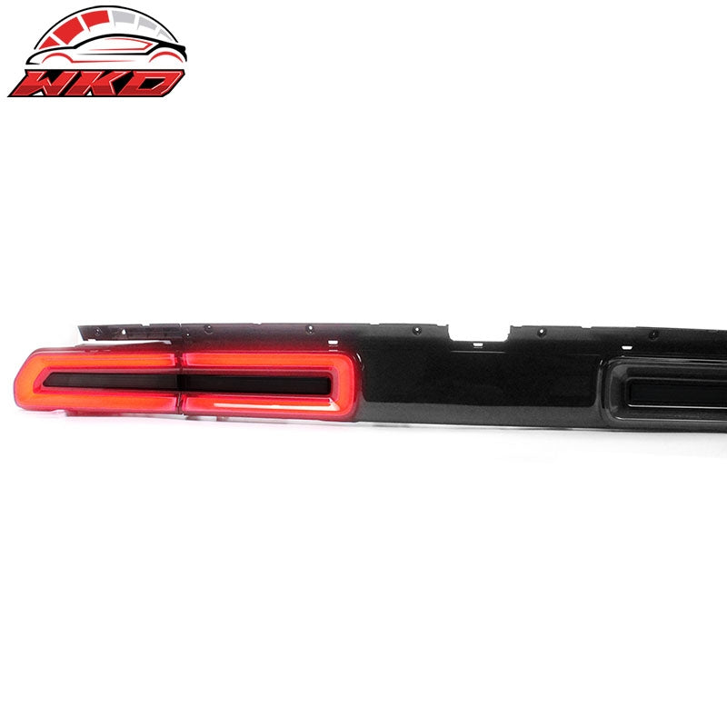 Fits 08-14 Challenger Sequential Yellow Turn Signal LED Tail Lights 2PC - Smoke