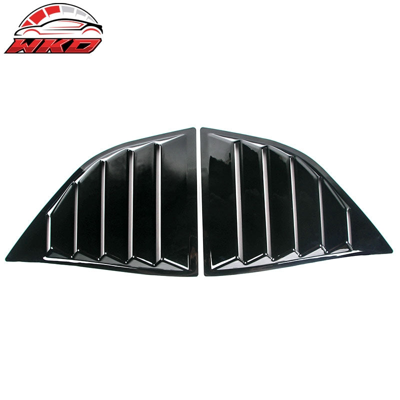 For 08-23 Dodge Challenger XE V2 Gloss Black Side Window Louver Scoop Vent Cover