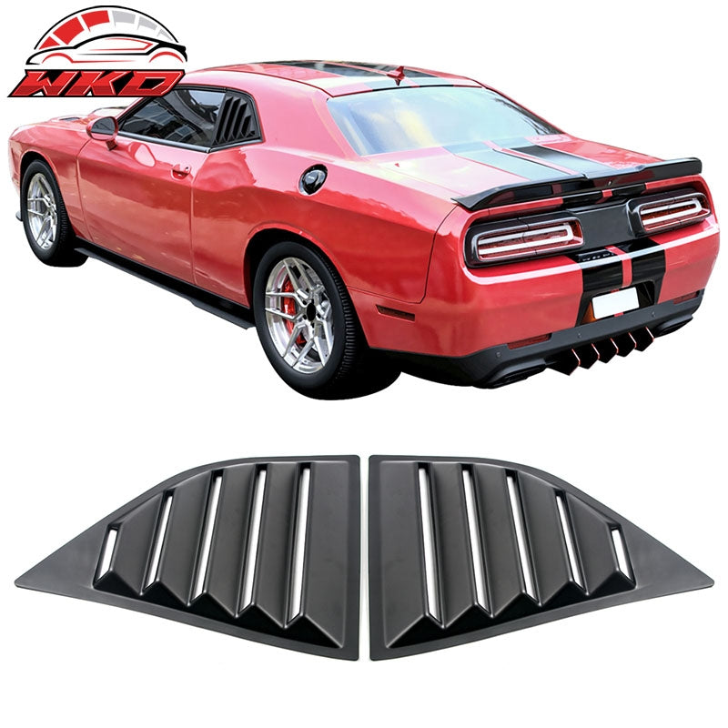 Wholesale 08-23 Dodge Challenger XE V2 Matte Black Side Window Louver Scoop Vent Cover