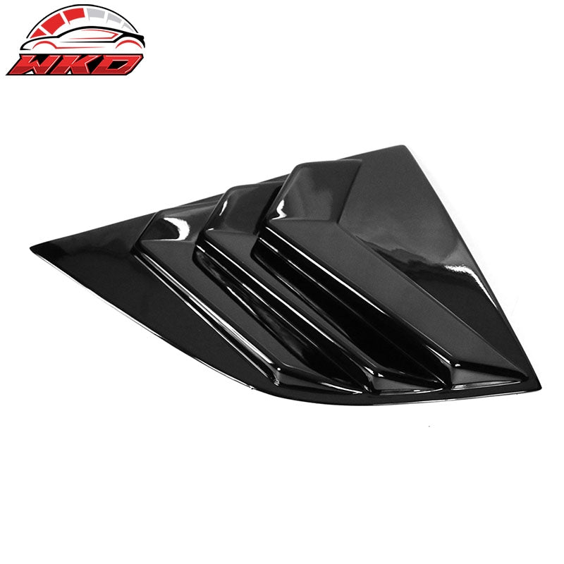 For 08-23 Dodge Challenger XE V3 Gloss Black Side Window Louver Scoop Vent Cover