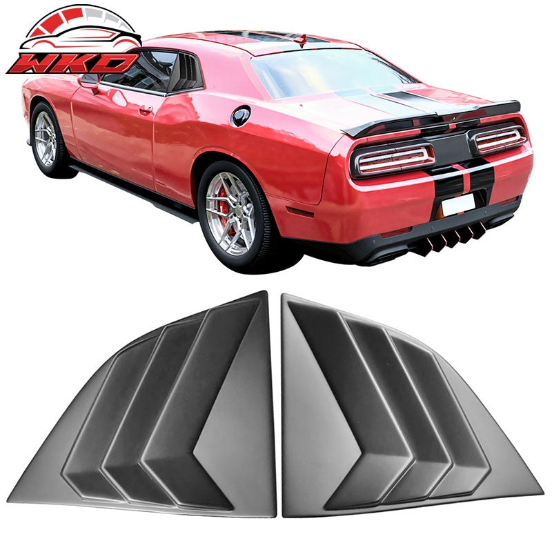 Wholesale 08-23 Dodge Challenger XE V3 Matte Black Side Window Louver Scoop Vent Cover