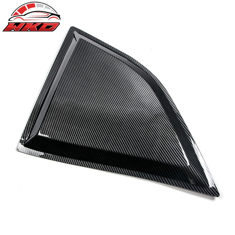 Fits 08-23 Dodge Challenger XE Carbon Fiber Print Side Window Louver Scoop Vent