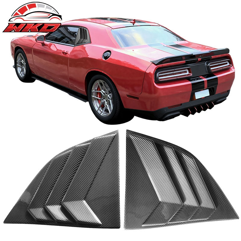 Wholesale 08-23 Dodge Challenger XE V3 Carbon Fiber Look Side Window Louver Scoop Vent