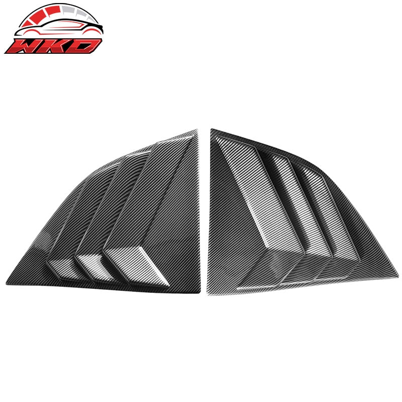 For 08-23 Dodge Challenger XE V3 Carbon Fiber Look Side Window Louver Scoop Vent