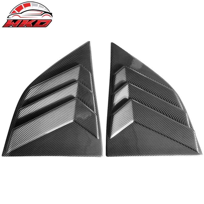 For 08-23 Dodge Challenger XE V3 Carbon Fiber Look Side Window Louver Scoop Vent