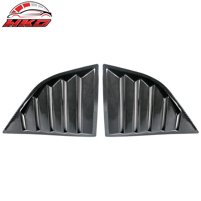 For 08-23 Dodge Challenger XE V2 Carbon Fiber Look Side Window Louver Scoop Vent