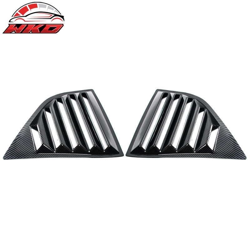 For 08-23 Dodge Challenger XE V2 Carbon Fiber Look Side Window Louver Scoop Vent