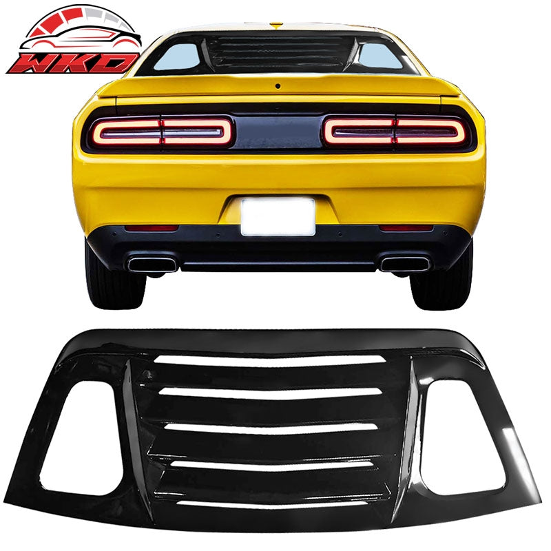 Wholesale 08-23 Dodge Challenger V2 Style Window Louver Rear Cover ABS Gloss Black