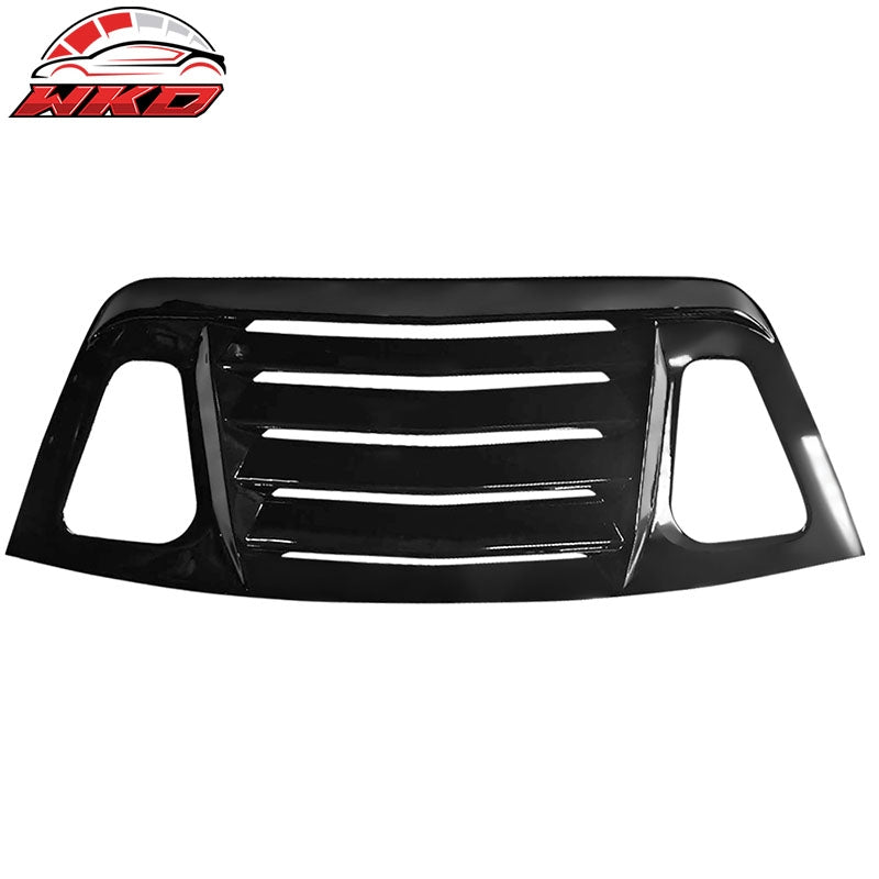 Fits 08-23 Dodge Challenger V2 Style Window Louver Rear Cover ABS Gloss Black