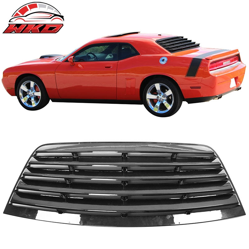Wholesale 08-23 Dodge Challenger IKON Style Window Louver Cover Carbon Fiber Print
