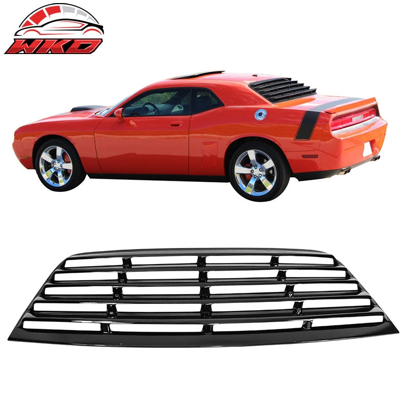 Wholesale 08-23 Dodge Challenger Window Louver Rear Cover Painted ABS Gloss Black