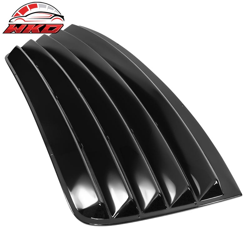 Fits 08-23 Dodge Challenger Window Louver Rear Cover Painted ABS Gloss Black