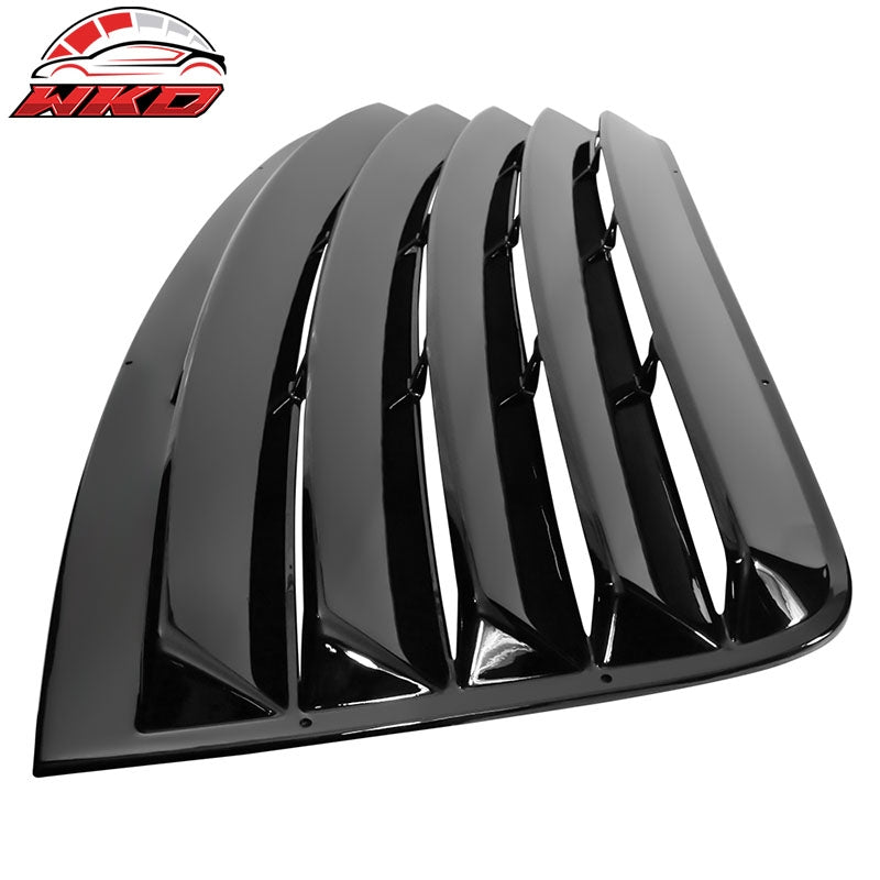 Fits 08-23 Dodge Challenger Window Louver Rear Cover Painted ABS Gloss Black