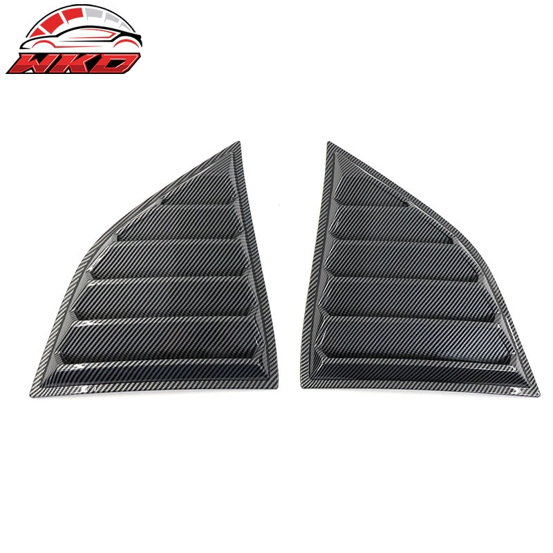 Fits 08-23 Dodge Challenger XE V4 Style Side Window Louvers Carbon Fiber Print