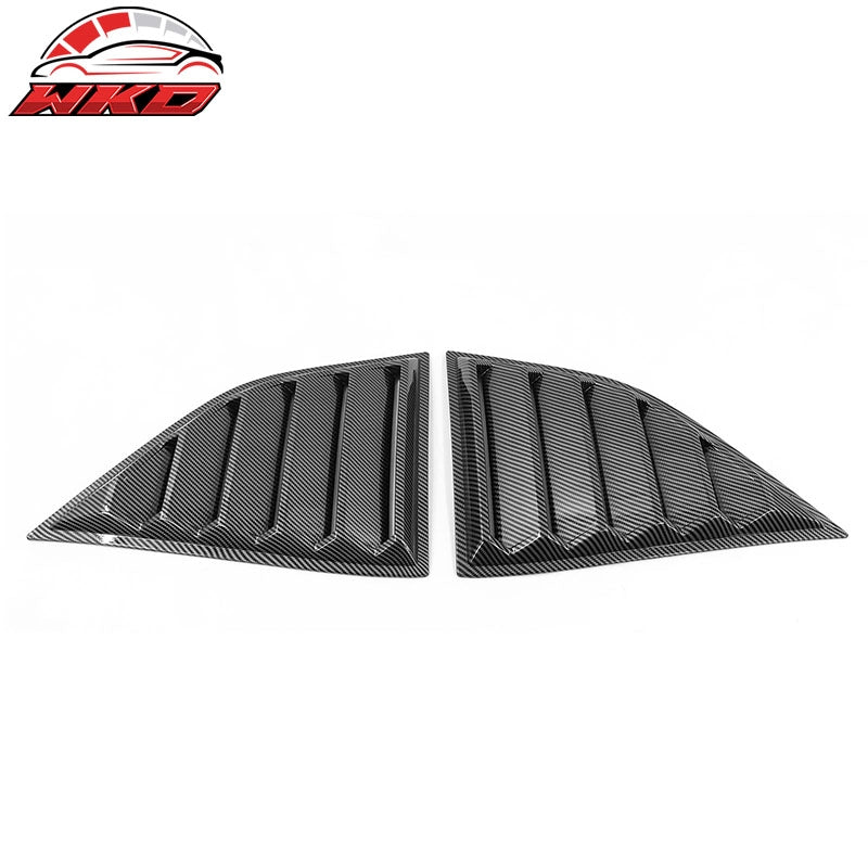 Fits 08-23 Dodge Challenger XE V4 Style Side Window Louvers Carbon Fiber Print