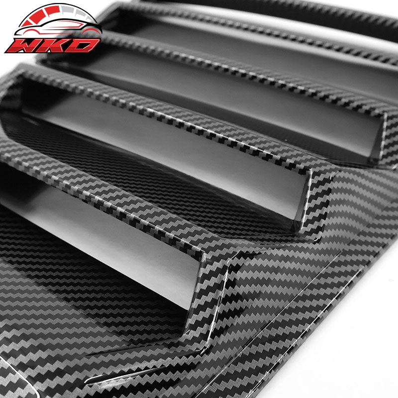 Fits 08-23 Dodge Challenger XE V4 Style Side Window Louvers Carbon Fiber Print