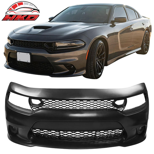 Wholesale 15-23 Dodge Charger 19 SRT Hellcat Style Front Bumper Cover W/Fog Lamps PP - Wikond Auto