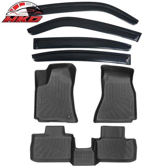 Wholesale For 2006-2010 Dodge Charger 3D TPE Floor Mats All Season Carpets + Window Visors - Wikond Auto