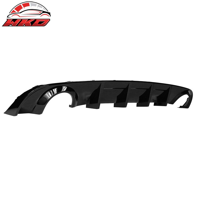 Fits 15-23 Dodge Charger Base SXT Rear Bumper Diffuser Splitter Gloss Black PP