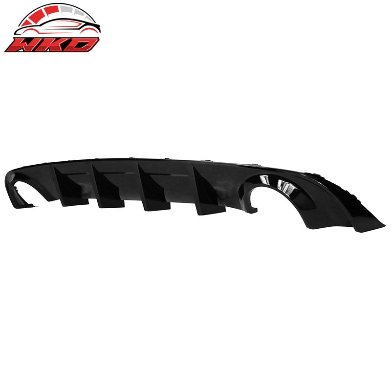 Fits 15-23 Dodge Charger Base SXT Rear Bumper Diffuser Splitter Gloss Black PP