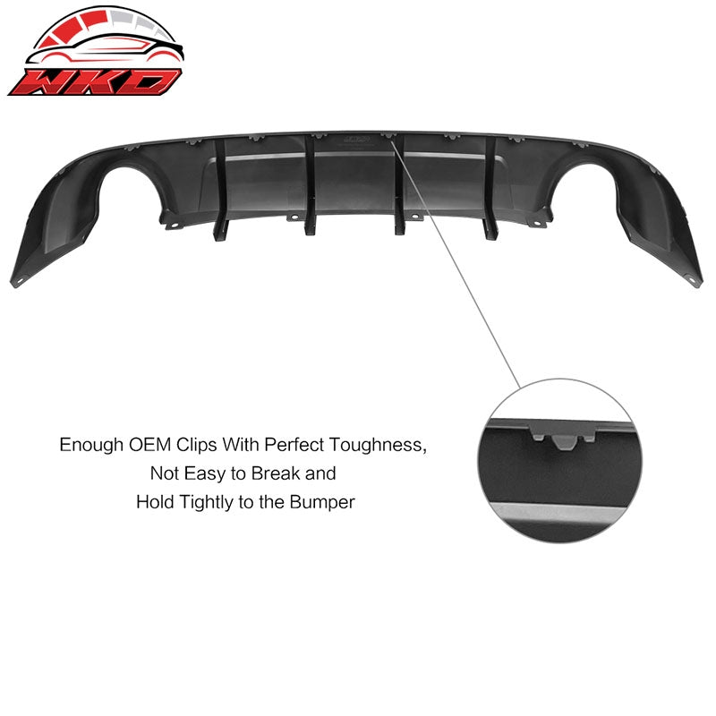Fits 15-23 Dodge Charger Base SXT Rear Bumper Lip Diffuser Matte Black PP