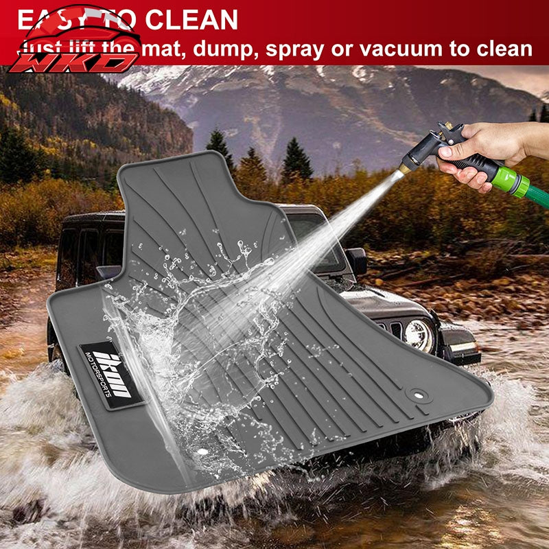 Wholesale 11-23 Dodge Charger/Chrysler 300 RWD Latex Floor Mats Liner Gray Carpet 5PC - Wikond Auto