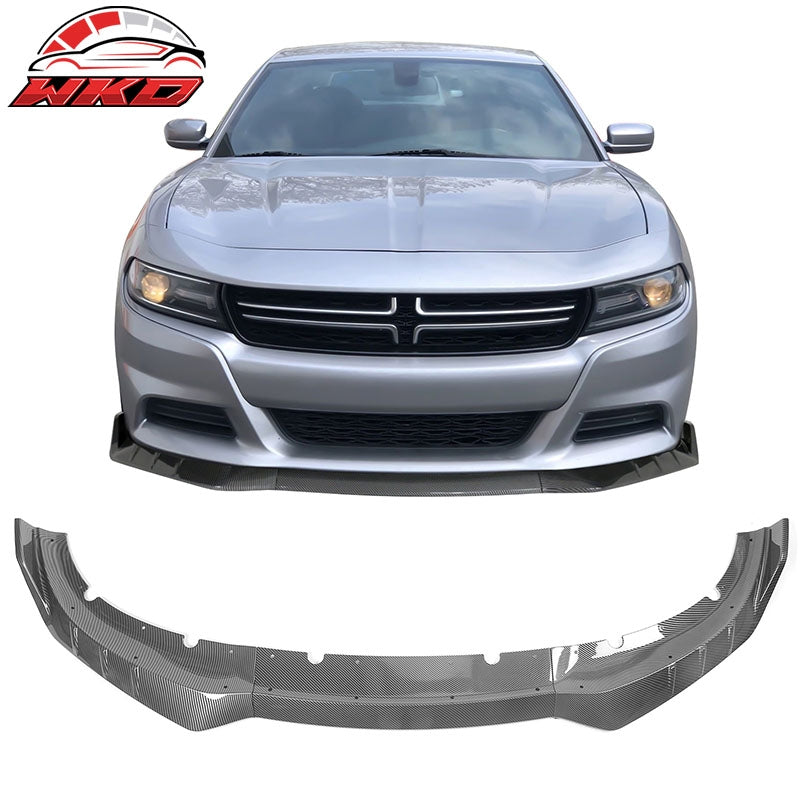Wholesale 15-23 Dodge Charger Front Bumper Lip Carbon Fiber Print 3PCS IKON Style ABS
