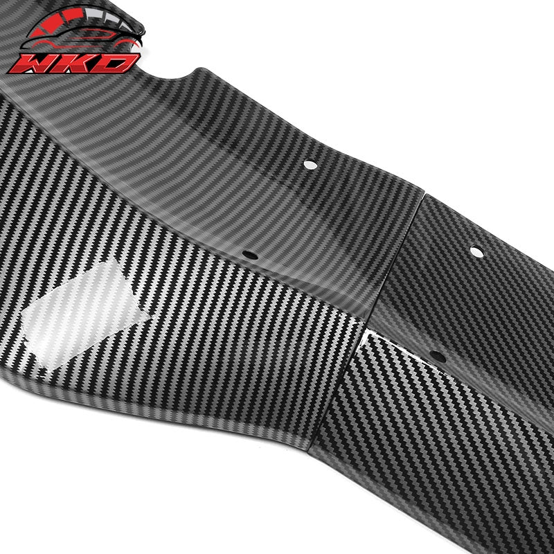 Fits 15-23 Dodge Charger Front Bumper Lip Carbon Fiber Print 3PCS IKON Style ABS