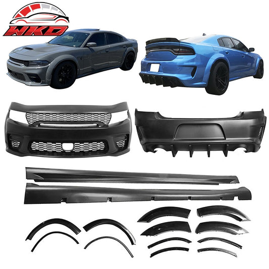 Wholesale 15-23 Dodge Charger Front Rear Bumper Conversion with Side Skirts/Diffuser - Wikond Auto