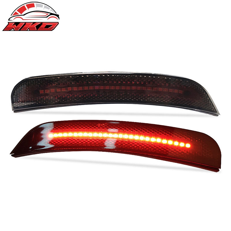 Fits 15-23 Dodge Charger 4PCS Front & Rear LED Side Marker Lights W/Smoked Lens