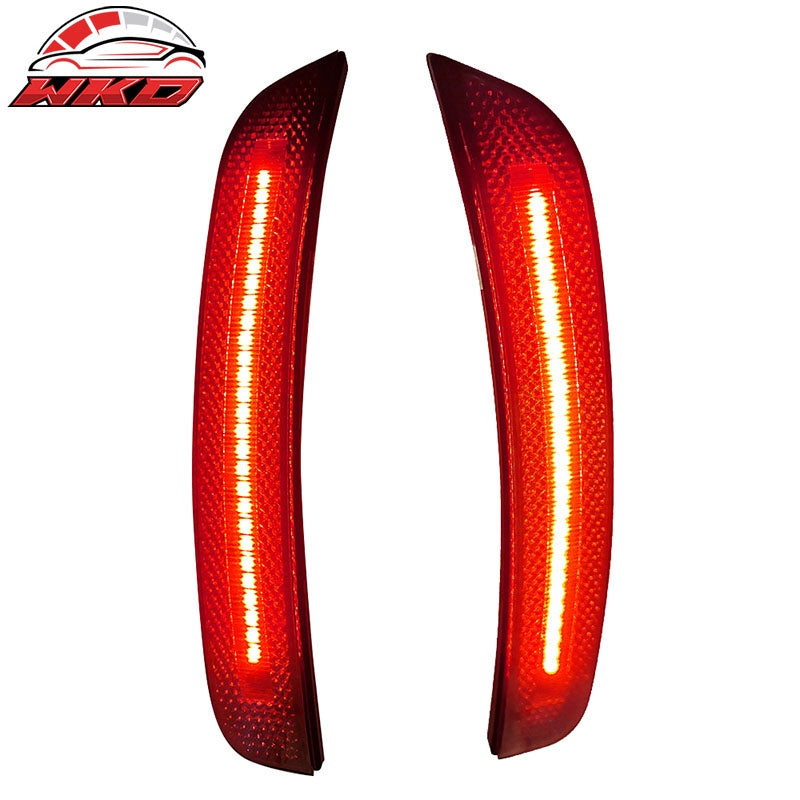 Fits 15-23 Dodge Charger 4PCS Front & Rear LED Side Marker Lights W/Smoked Lens