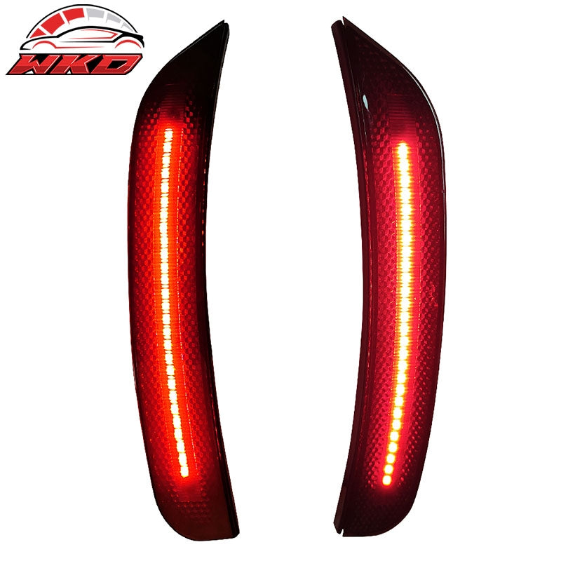 Fits 15-23 Dodge Charger 4PCS Front & Rear LED Side Marker Lights W/Smoked Lens