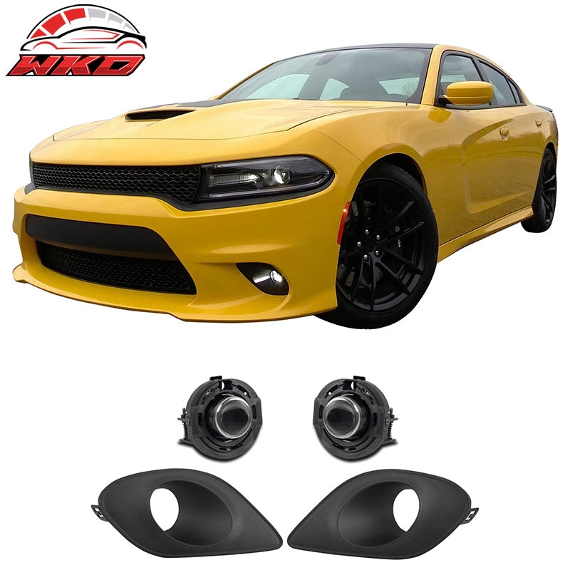 Wholesale 15-23 Dodge Charger Halogen Fog Lights White Lens Bumper Projector Lamps
