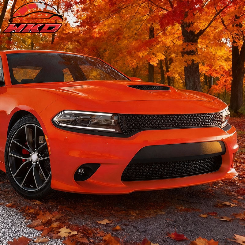 Fits 15-23 Dodge Charger Halogen Fog Lights White Lens Bumper Projector Lamps