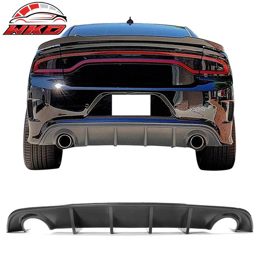 Wholesale 15-23 Dodge Charger IKON V3 Style Rear Bumper Lip Diffuser CF Carbon Fiber
