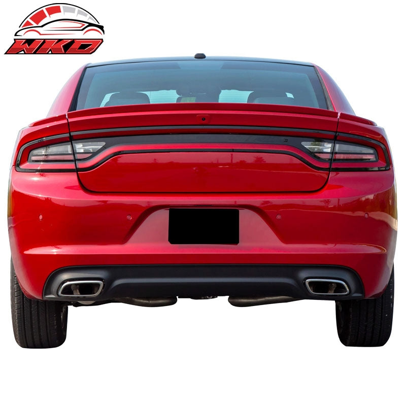 Fits 15-23 Dodge Charger OE Style 3PCS Rear Trunk Spoiler Wing ABS Matte Black