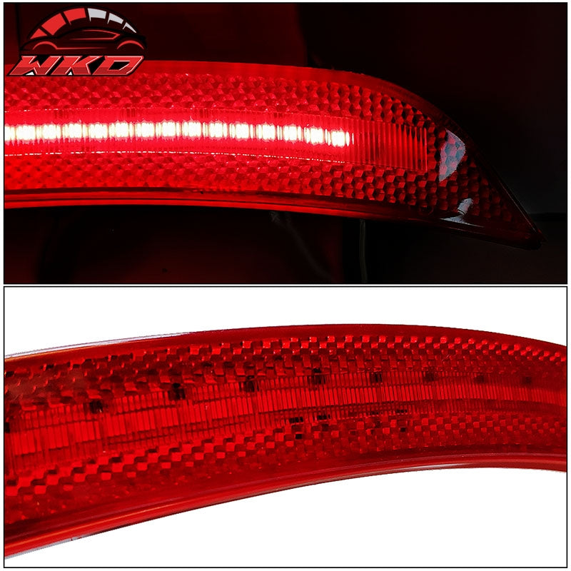 Fits 15-23 Dodge Charger 2PCS Rear Side Marker Lights Turn Signal Lamp Red Lens