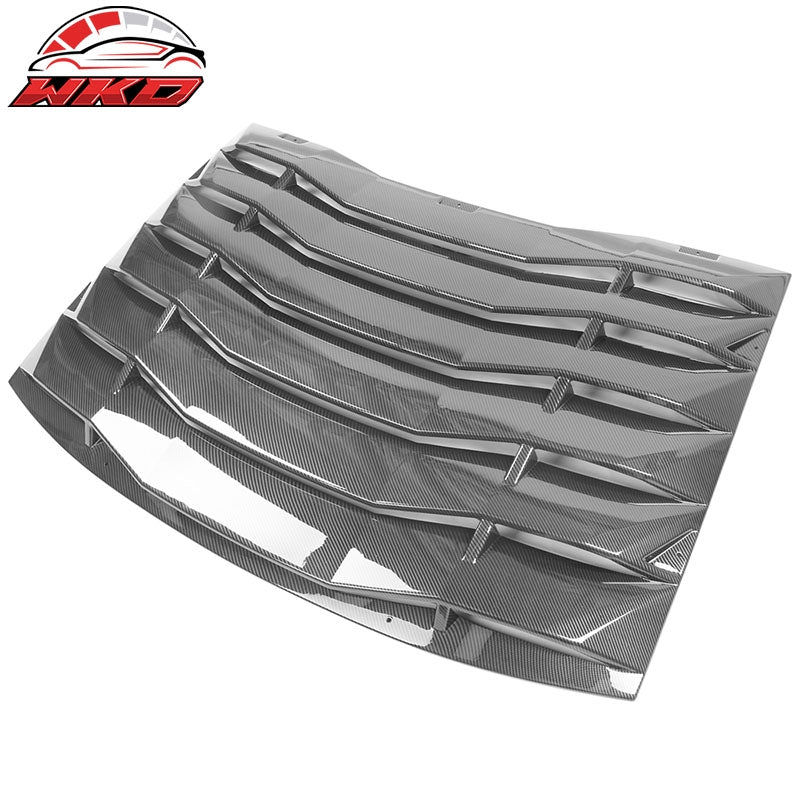 Fits 11-23 Dodge Charger IKON Style Rear Window Louver - Carbon Fiber Print