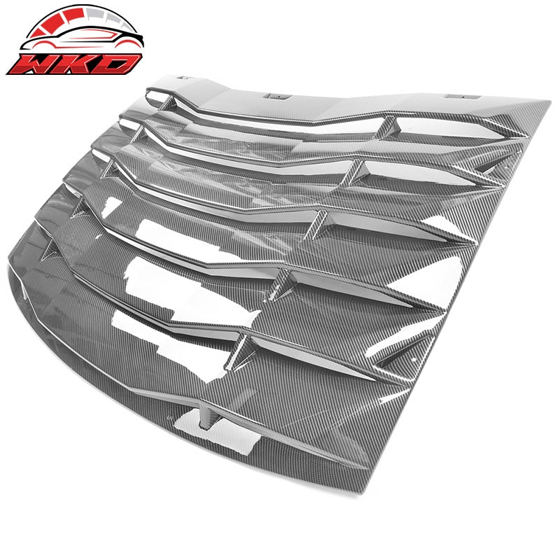 Fits 11-23 Dodge Charger IKON Style Rear Window Louver - Carbon Fiber Print