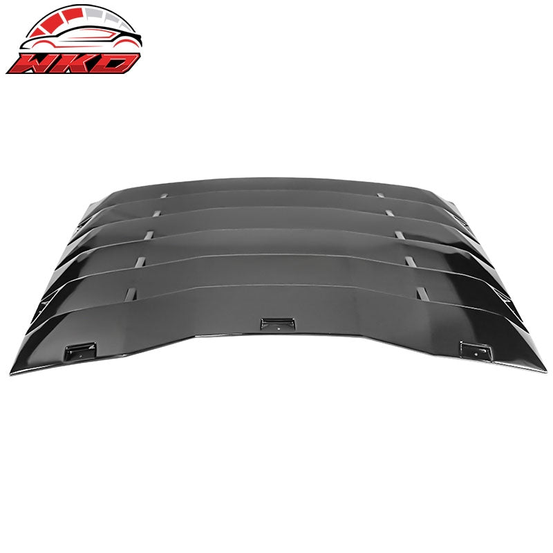 Fits 11-23 Dodge Charger IKON Style Rear Window Louver Cover - Gloss Black