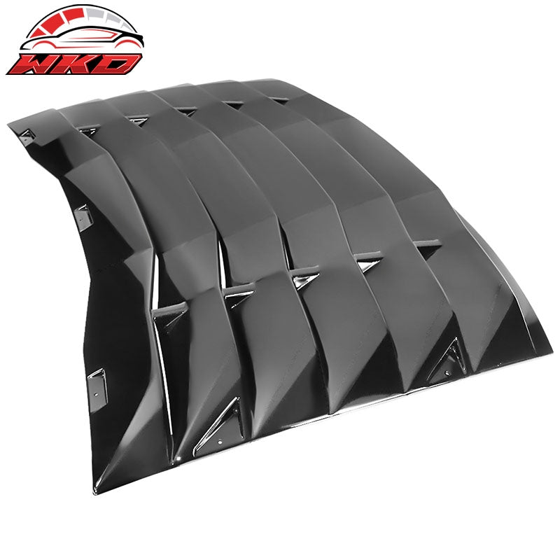 Fits 11-23 Dodge Charger IKON Style Rear Window Louver Cover - Gloss Black