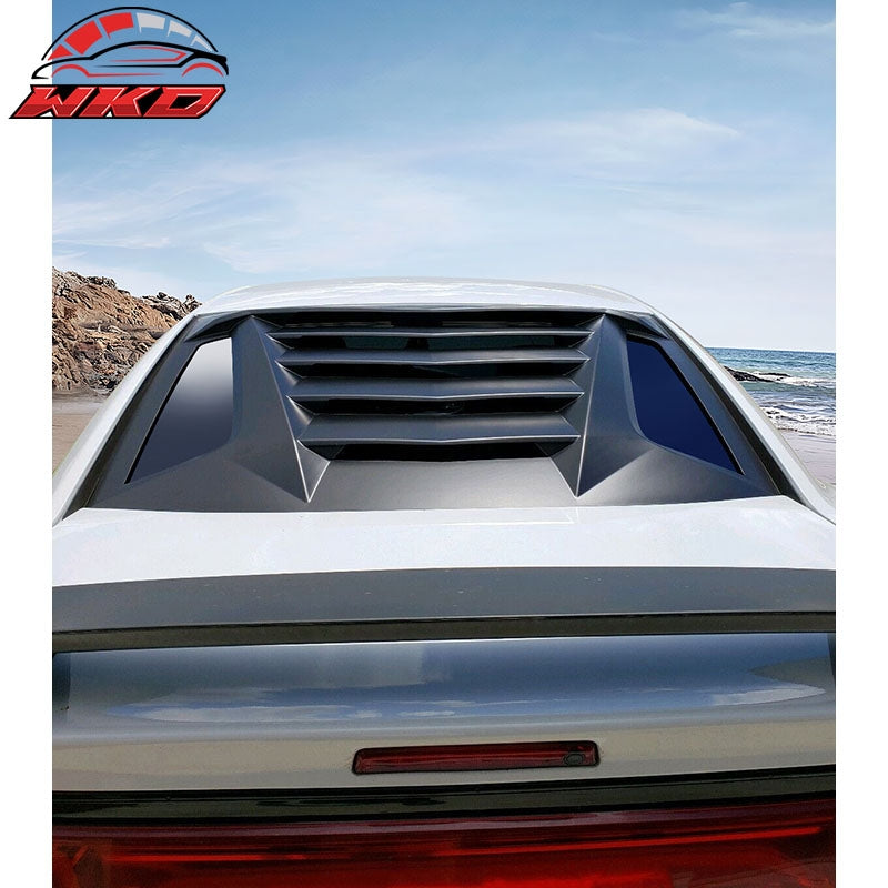 Fits 11-23 Dodge Charger IKON V2 Style Rear Window Louver Sun Shade Cover ABS
