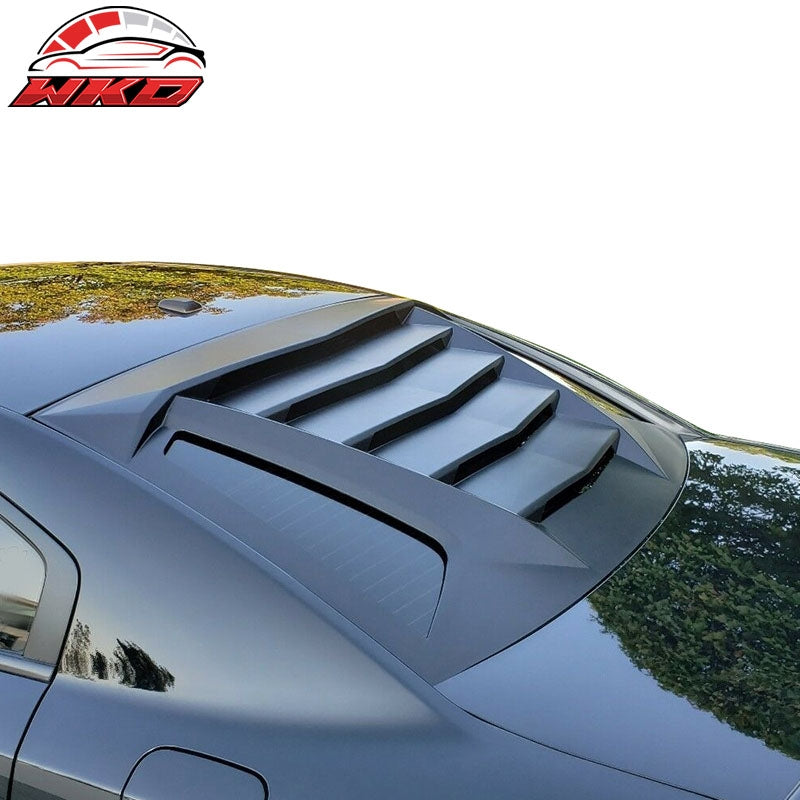 Fits 11-23 Dodge Charger IKON V2 Style Rear Window Louver Sun Shade Cover ABS