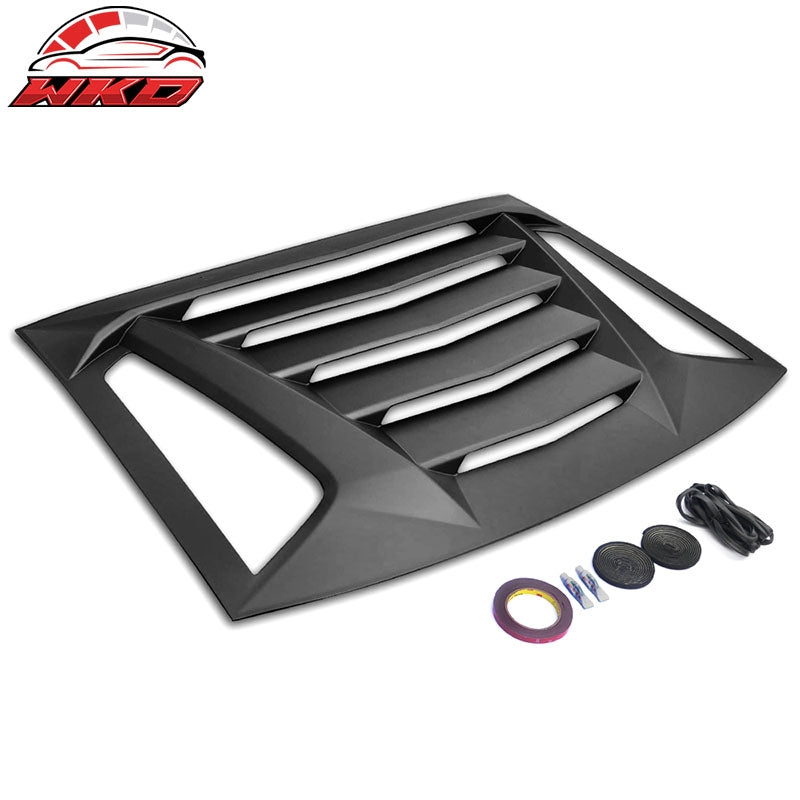 Fits 11-23 Dodge Charger IKON V2 Style Rear Window Louver Sun Shade Cover ABS