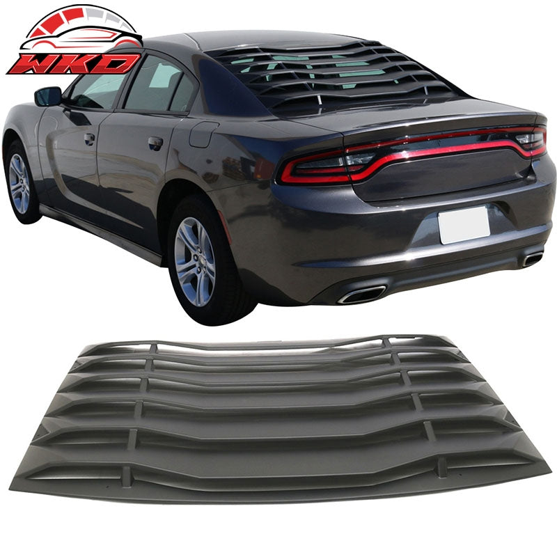 Wholesale 11-23 Dodge Charger Ikon Style Rear Window Louver Unpainted Black