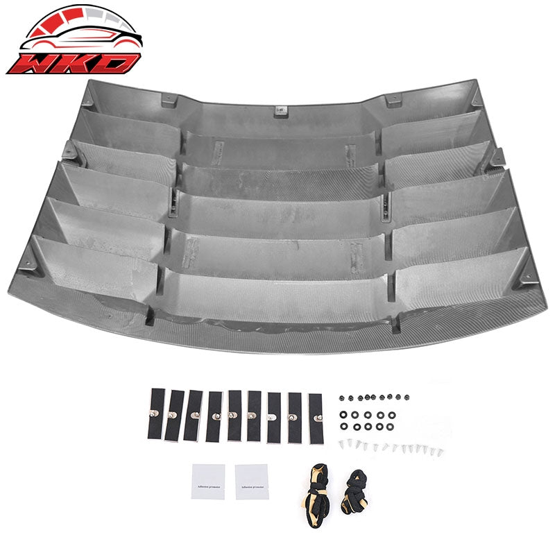 Fits 11-23 Dodge Charger Rear Window Louver Windshield Carbon Fiber Print 2PC