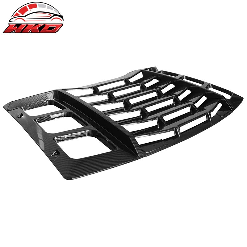 Fits 11-23 Dodge Charger IKON ABS Rear Window Louver Carbon Fiber Print 3PCS