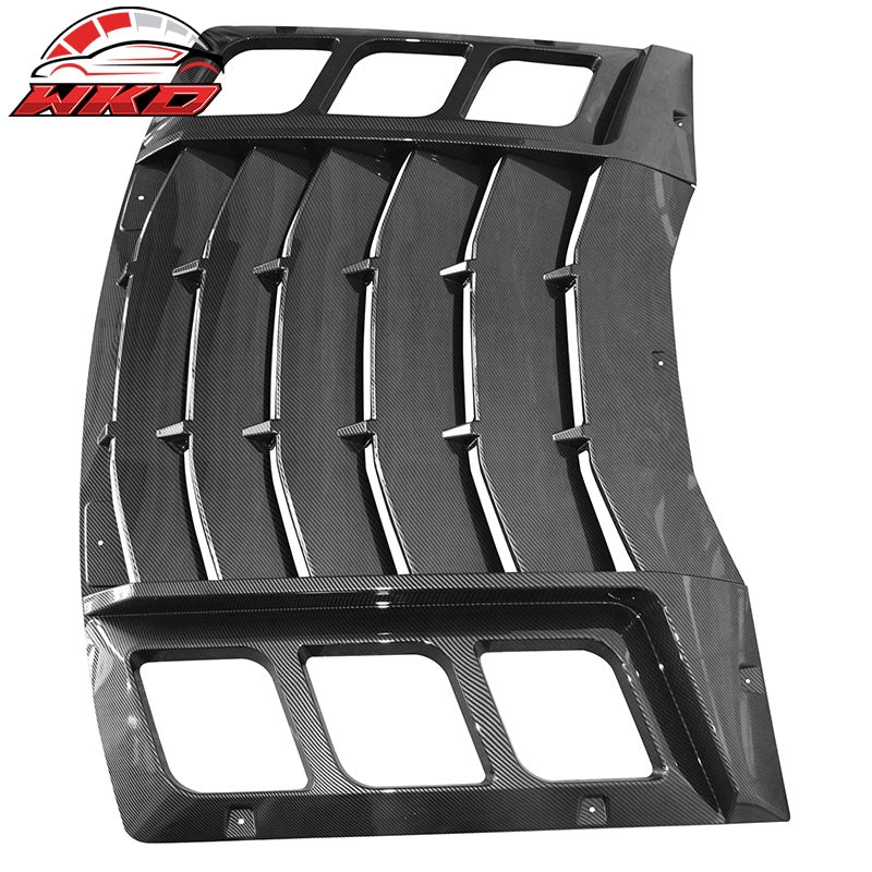 Fits 11-23 Dodge Charger IKON ABS Rear Window Louver Carbon Fiber Print 3PCS
