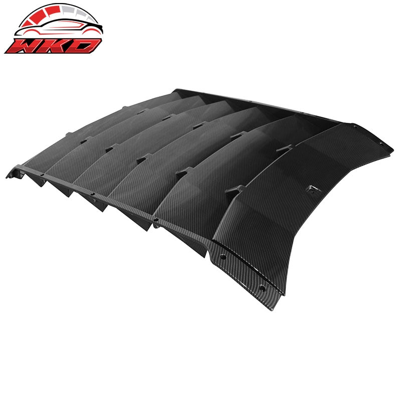 Fits 11-23 Dodge Charger IKON ABS Rear Window Louver Carbon Fiber Print 3PCS