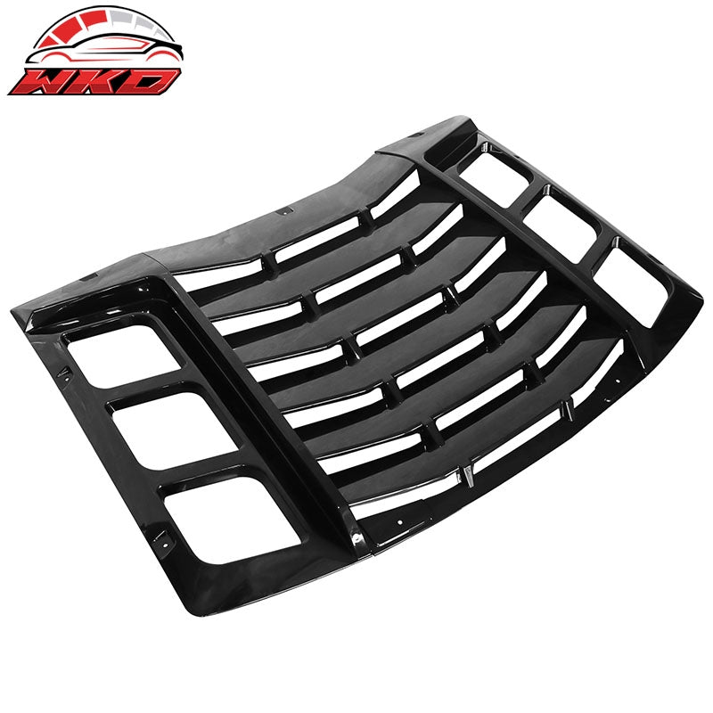 Wholesale 11-23 Dodge Charger 3PC IKON Style Rear Window Louver Cover ABS Gloss Black - Wikond Auto